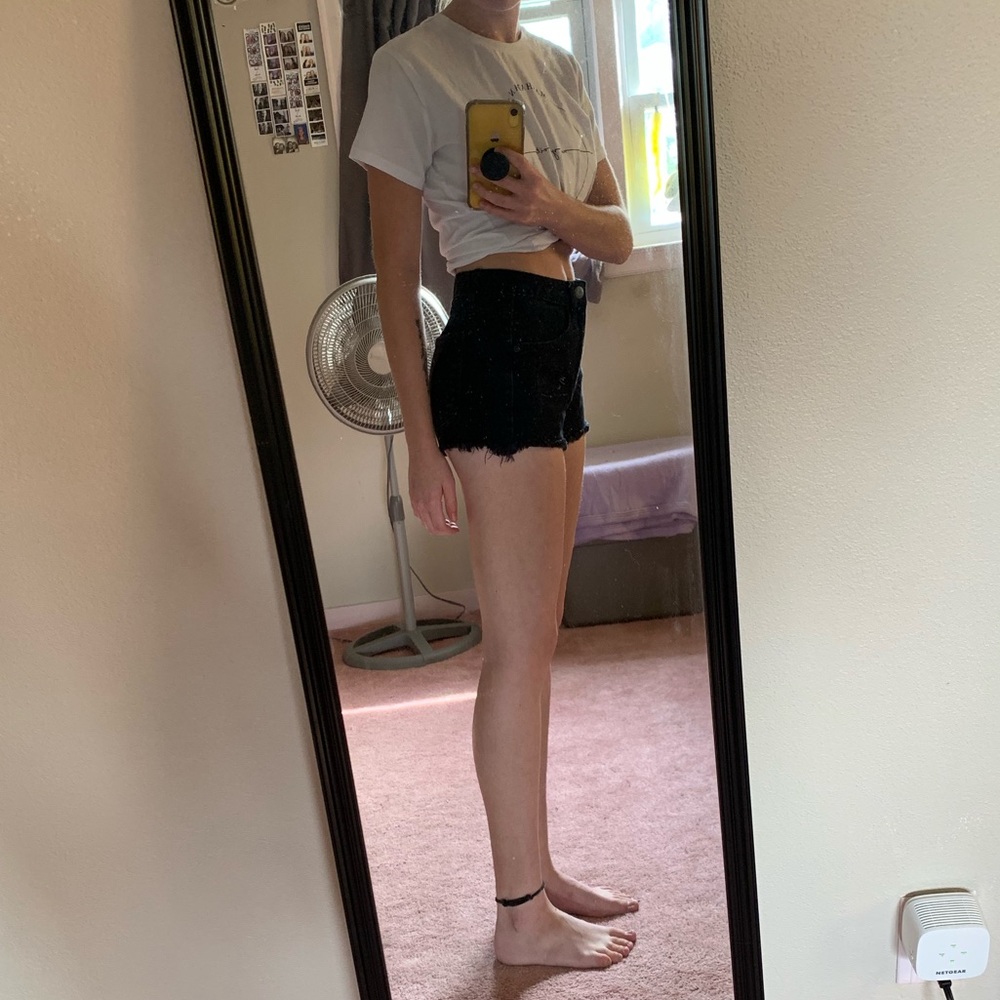 Mossimo High Rise Black Shorts